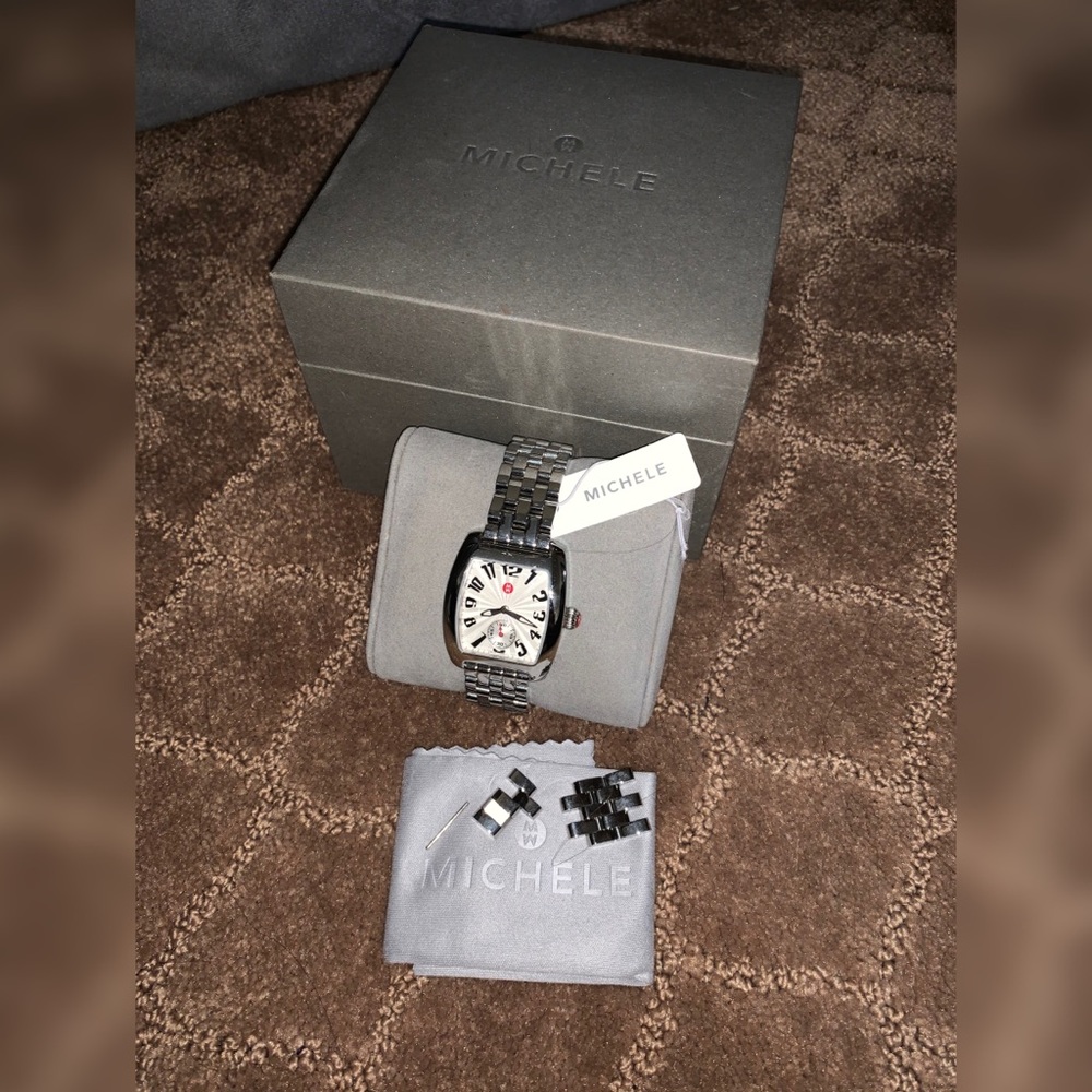 MICHELE Urban Mini Stainless Steel Bracelet Watch